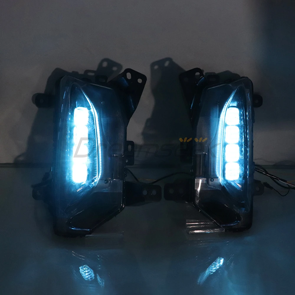 LED DRL Daytime Running Light for Chevrolet Chevy Equinox Facelift Model 2022 2023 2024 Fog Lamp with Sequential Turn Indicator