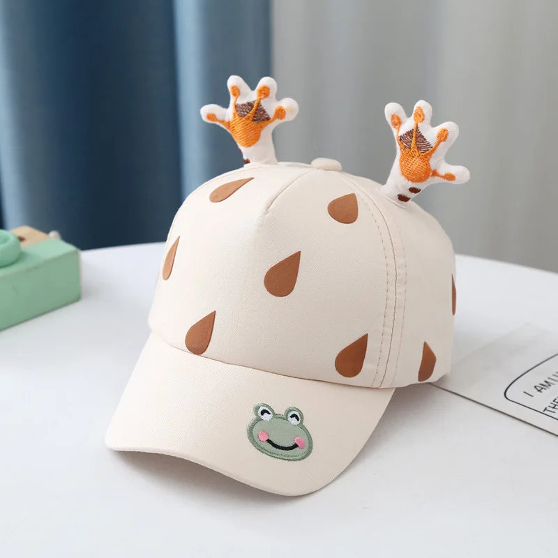 New Cartoon Tiger Baby Baseball Cap Summer Girls Sun Cap Boys Visor Cap Bonnet Infant Cute Ear Cotton Baby Hat child safety seat