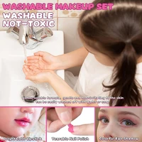 Wardrobe children's makeup bag girl, princess truly washable, pretending to play with makeup set toys, non-toxic and safe 5