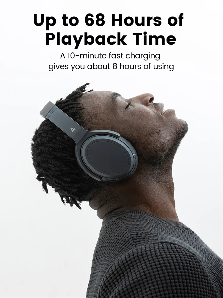 Edifier Wh700nb Fones de Ouvido sem Fio com Cancelamento de Ruído Ativo Bluetooth 5.3 Conexão Multiponto Fones de Ouvido Dobráveis 68h de Reprodução - Image 5