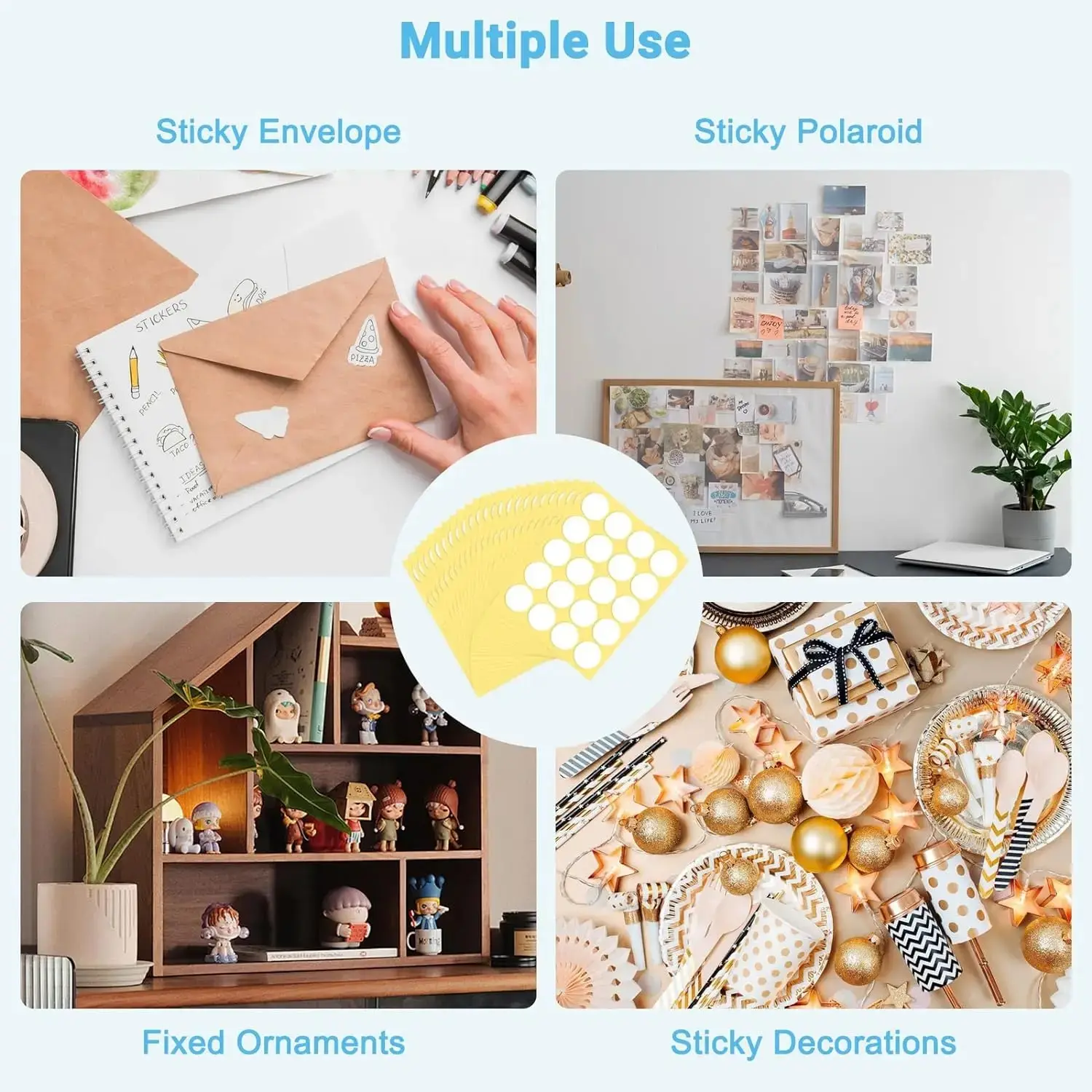 Candle Making Kit 100PCS Candle Wick Stickers Transparent Acrylic Heat Resistance Double-Sided Stickers DIY Tool