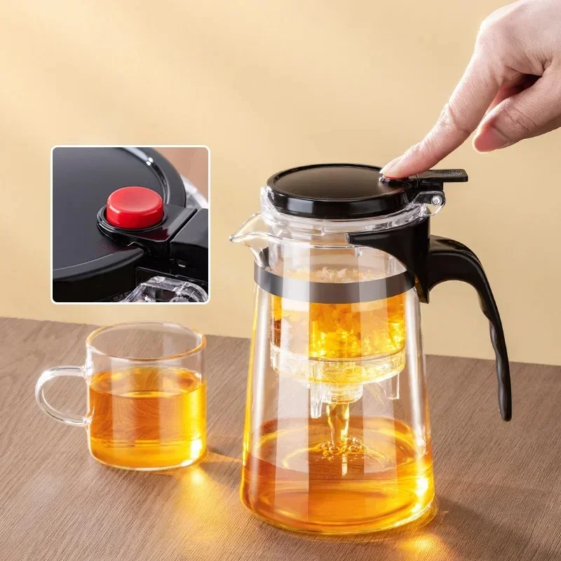 750ML Heat Resistant Glass Teapot Puer Kettle Tea Infuser Filter High Borosilicate Heatable Chinese Gung Fu Teawear Flower Pot