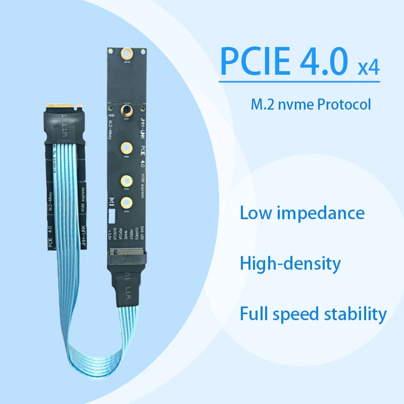 venda quente de alta velocidade blindado nvme pcie cabo de extensão nvme protocolo ssd adaptador