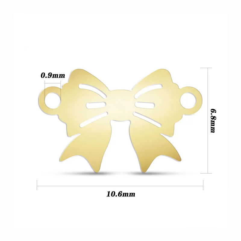 Mit 14-karätigem Gold gefüllte Schleifenverbinder – süße Girly-Schleifenverbindung für Armband- oder Halsketten-Schmuckzubehör – dauerhafte Schmuckversorgung – Detail 8
