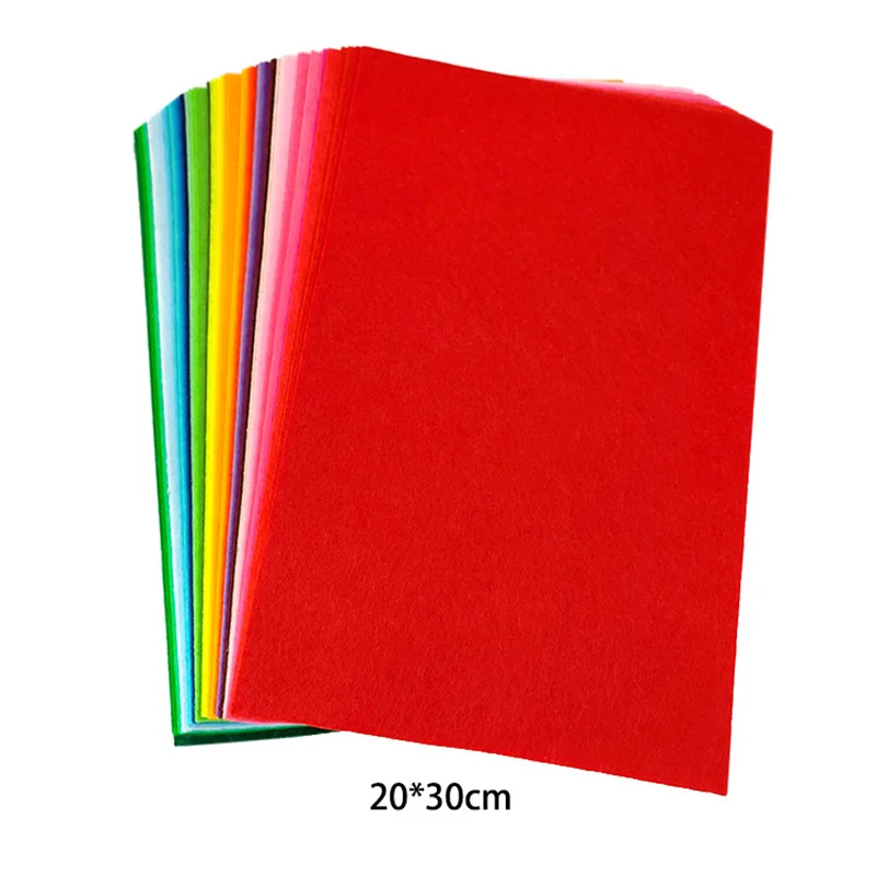 Felt Cloth 40Pcs 20*30cm A4 Size Soft Nonwoven Fabrics Patchwork Sewing DIY Crafts Doll Toys Scrapbooking Quilting Material 1mm