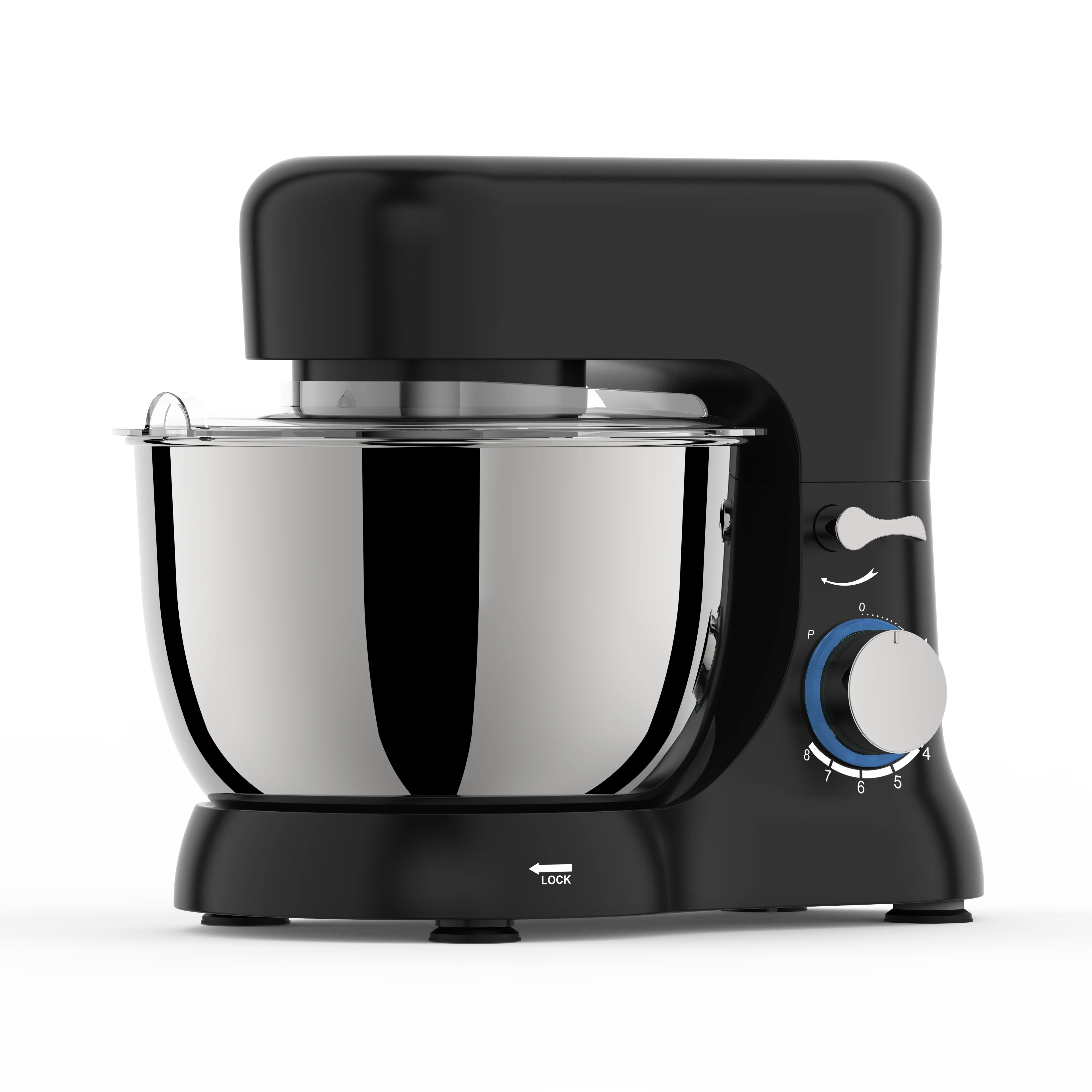 1000W black Kitechen Aid mixes with three accessories 3