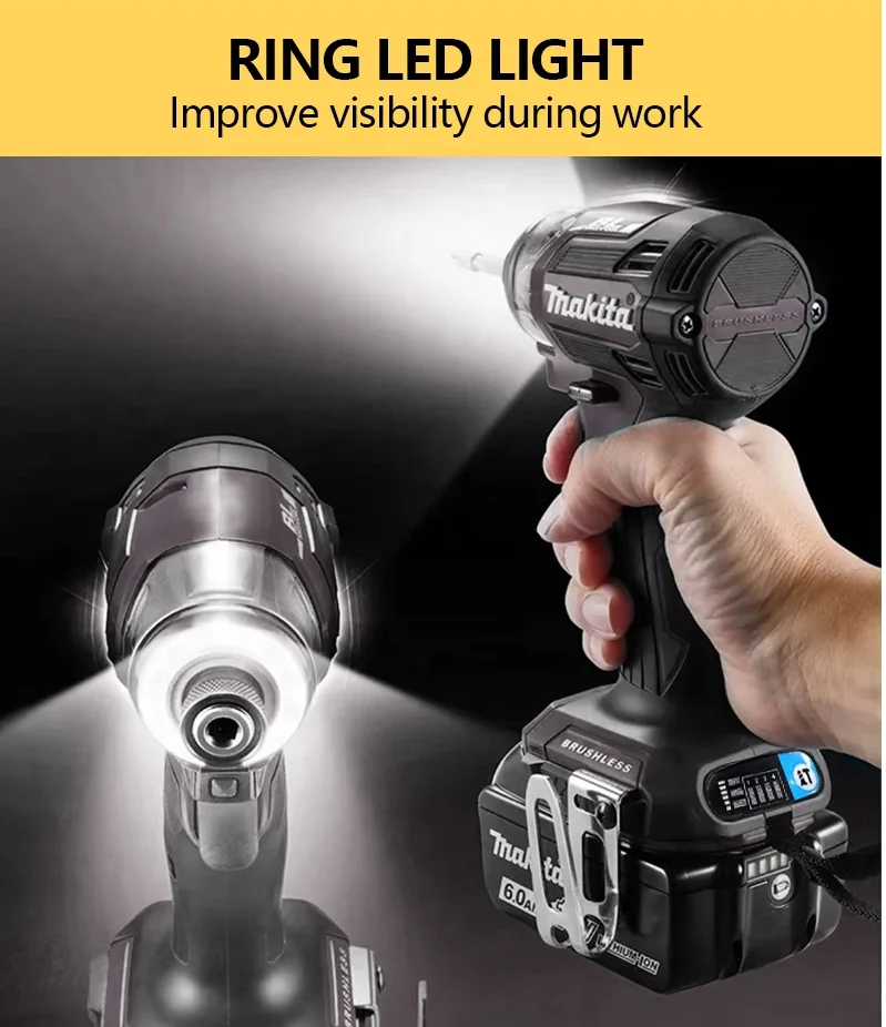 Makita 18V 무선 스크루 드라이버, DTD173 전기 드릴 도구, Ce 나사, 무선 드릴 전동 공구, 건설 브러시리스