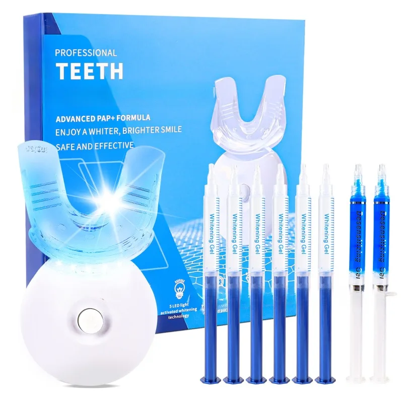 1 Set Clean Oral Cavity Teeth Whitening Lamp with Battery Home Oral Care Blue Light Teeth Whitening Fresh and Protective Teeth