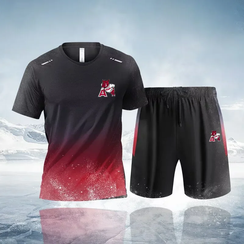 thumbnail image 1 of Conjunto de camiseta y pantalones cortos populares de verano 2024 para hombre, conjunto deportivo para hombre, conjunto de camiseta de manga corta con estampado de moda de ocio, conjunto de jogging pa, 1 of 4