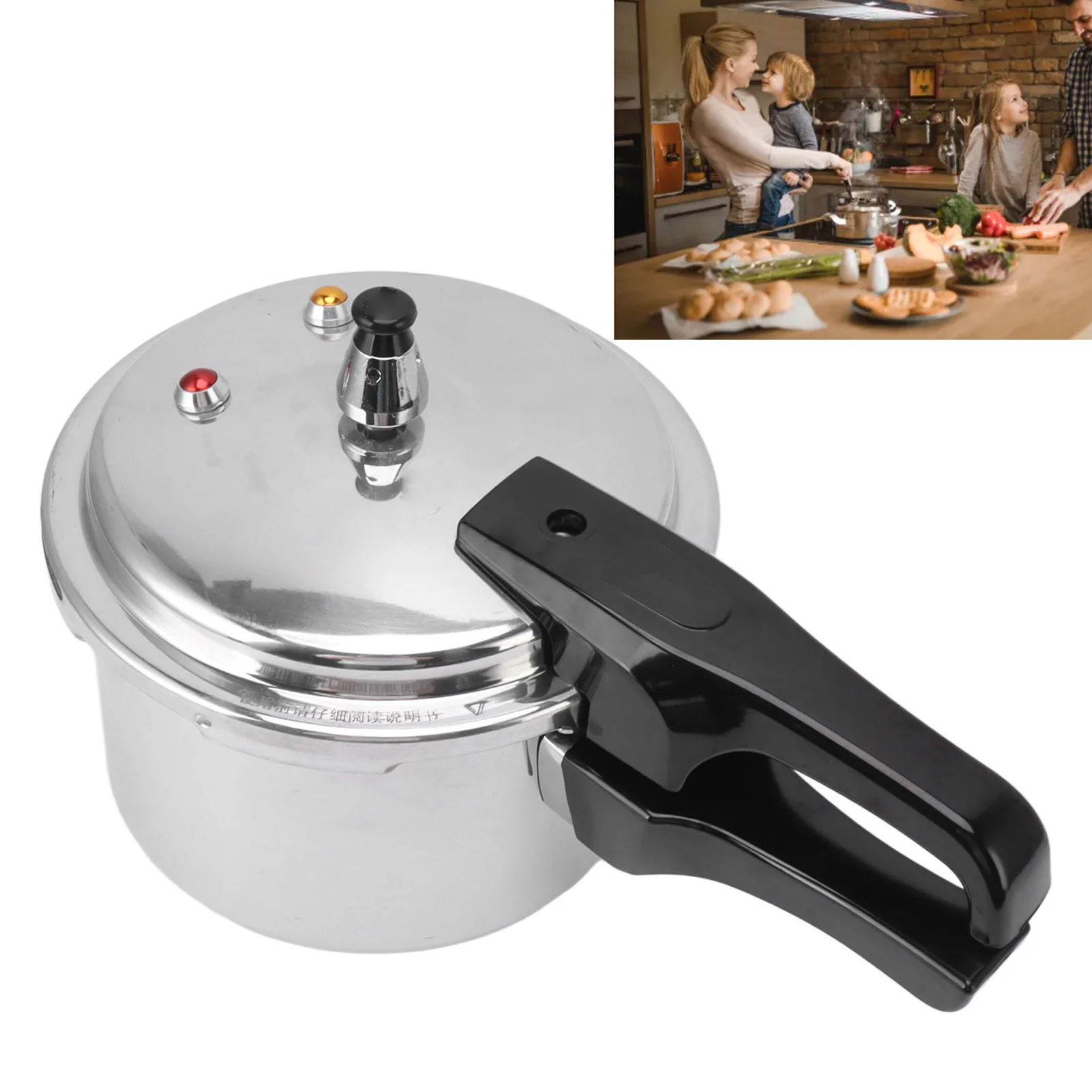 3 Liter Aluminium Alloy Pressure Cooker 18cm Bottom 3L Mini Pressure Cooker For Gas Stove Aluminium Alloy Mini pressure cooker