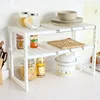 Shelf Under The Sink Flexible Layered Rack Cabinet Organizer Sundries Telescopic Holder Countertop Multifunctional Storage Rack 5