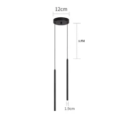 Elegant 2CM LED Pendant Light: Modern Hanging Lamp for Kitchen Island, Dining Room, and Bedroom (Natural White 4000K)
