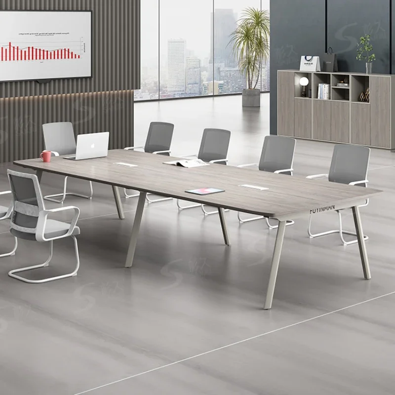 Conference table long table simple modern large and small conference room negotiation table and chair