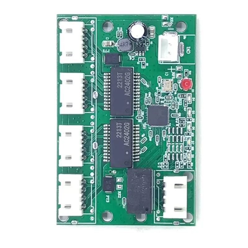 고속 스위치 미니 5포트 이더넷 TAP 스위치 10/100Mbps 네트워크 스위치 허브 PCB 모듈 보드