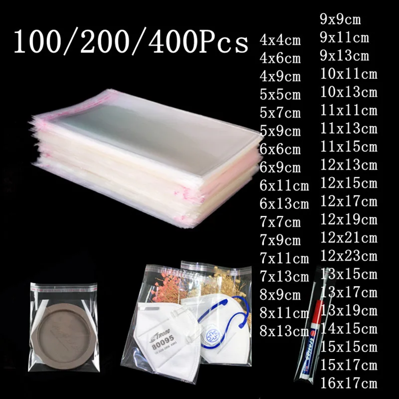240 Sacchetti Cellophane Trasparenti Richiudibili – 4 Misure: 10x15, 13x18, 20x30, 25x33 Cm - 5