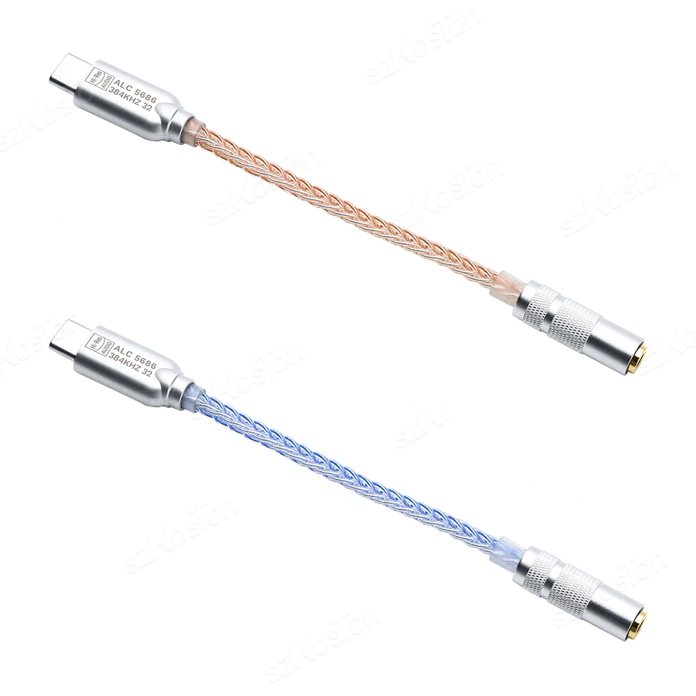 ALC5686 Chip Typ-C auf 3,5mm Audio-Adapterkabel 32b/384kHz DAC HiFi Audio-Decoder IEM Kopfhörerverstärker für iPhone15 Samsung – Detail 1
