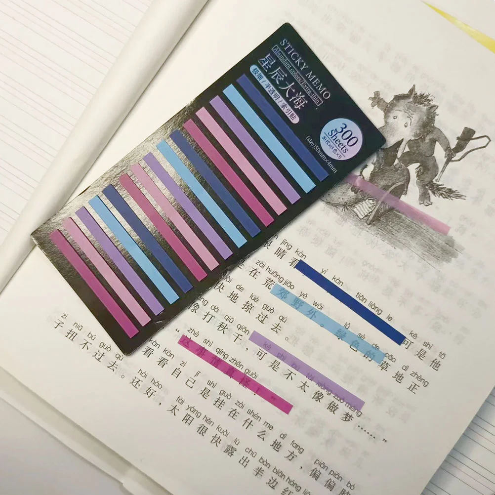 

6 Sets Colorful Sticky Notes Page Tags Tabs Marker Label Books Reading Marking Mat Annotation Supplies Stickers Paper Mats
