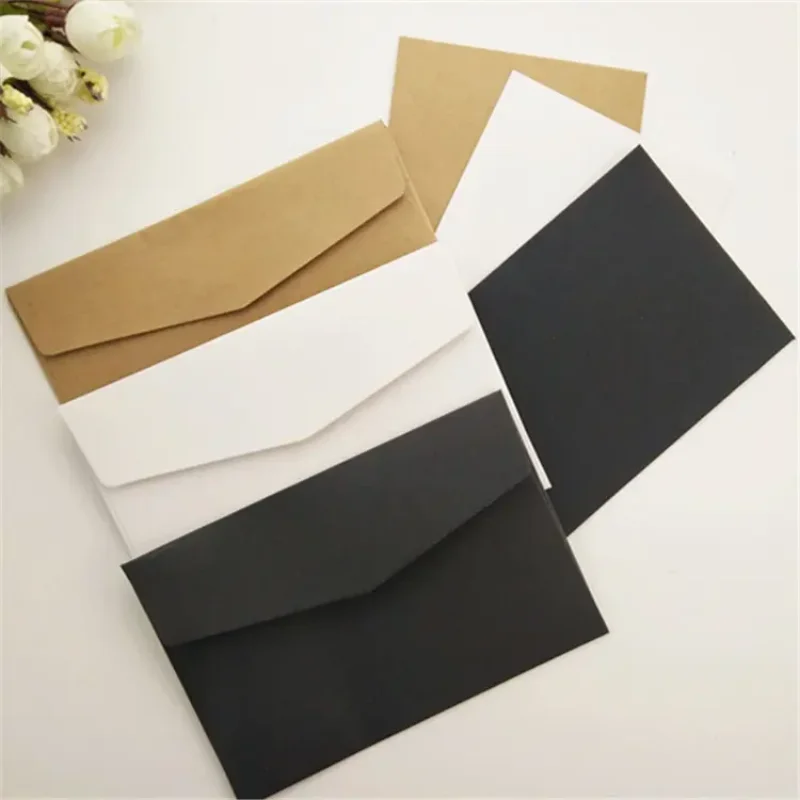 C6 Retro Hemp Texture Western Envelopes for Wedding Party Invitation Greeting Cards Gift Envelopes Customized 50pcs/pack