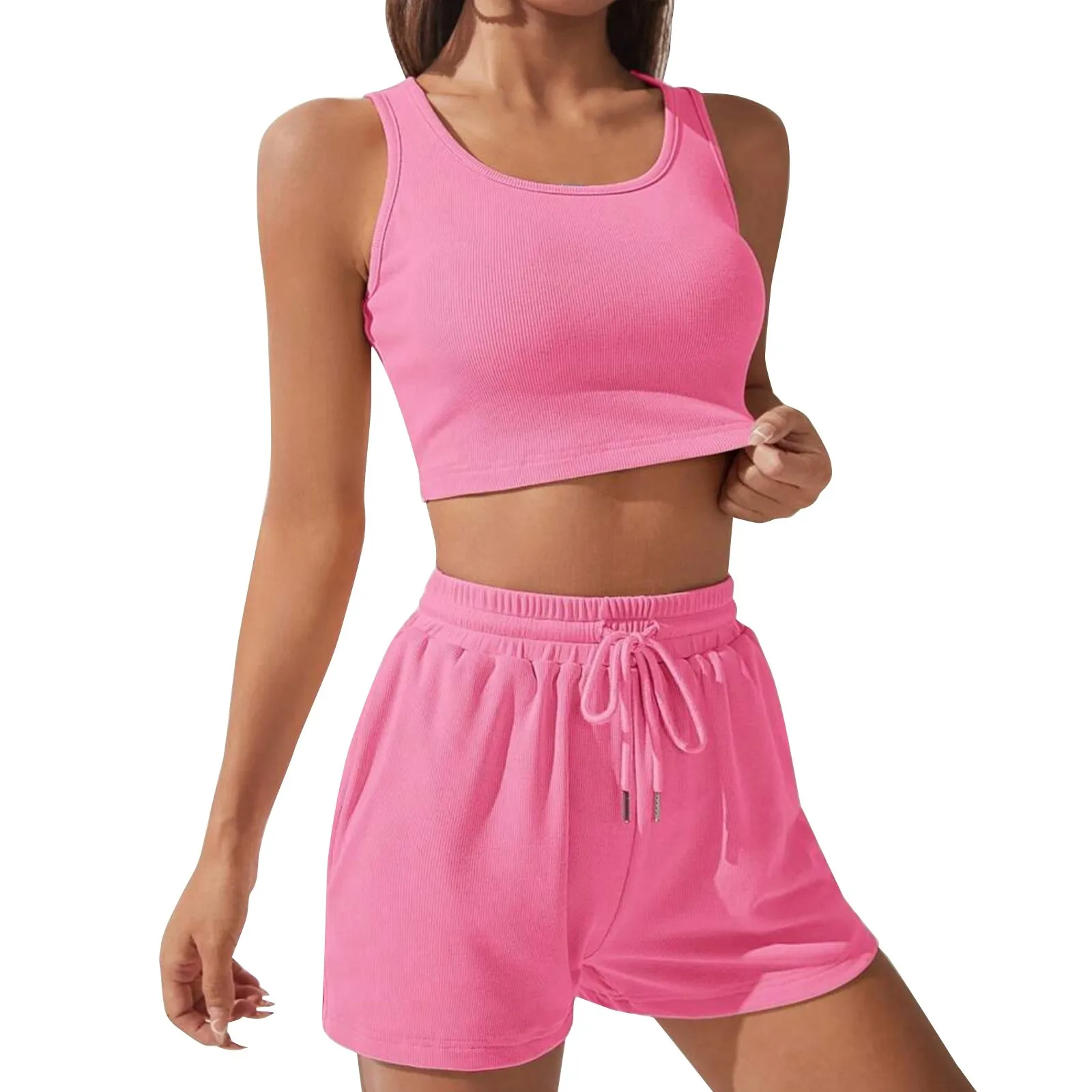 

Женский модный корсет с резьбой, жилет, короткий облегающий повседневный костюм с высокой талией и открытым вырезом, комплект из двух предметов, женская одежда 2024