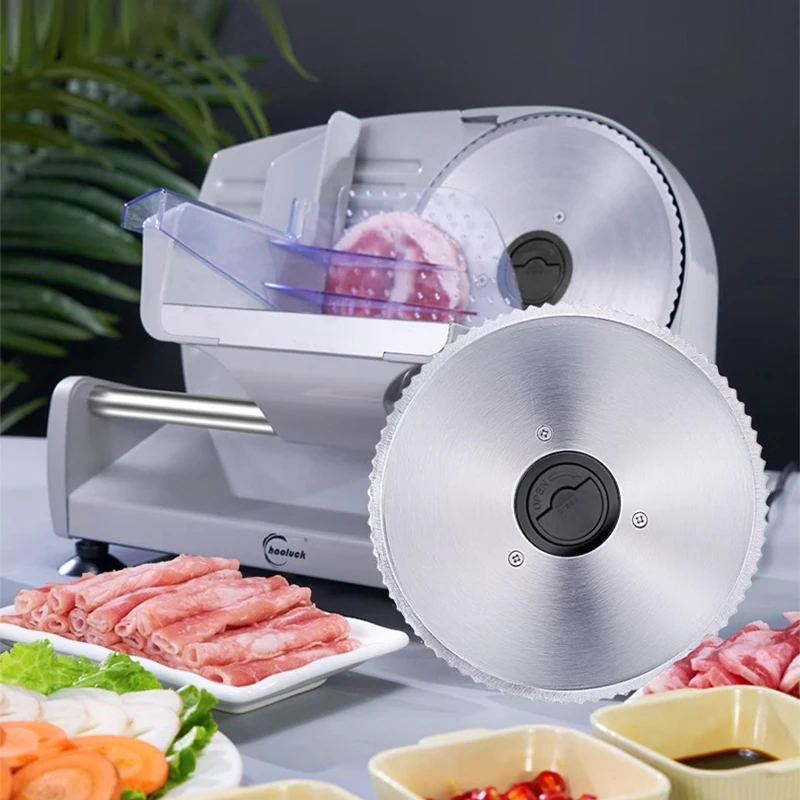 Meat Slicer, Electric Deli Food Slicer w/ Removable Stainless Steel Blades, Adjustable Thickness Meat Slicer for Home Use 4