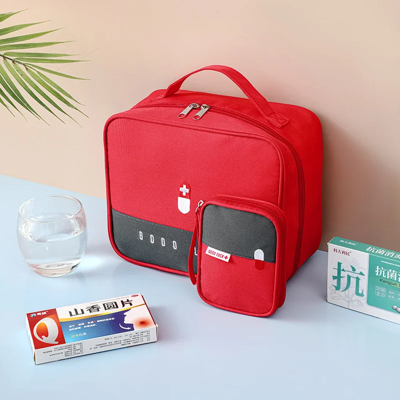 Compact and Stylish First Aid and Medicine Organizer Bag for Travel and Outdoor Use