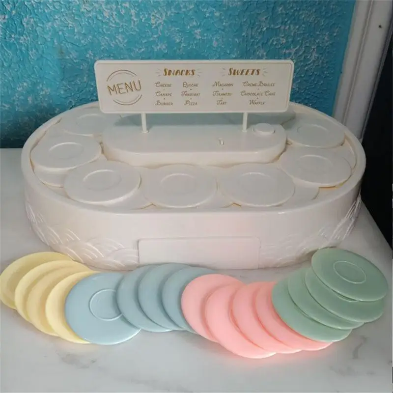 Automatic Rotating Dessert Table Rotating Sushi Display Stand Convenient Dessert Display Stand Food Grade Cake Tray For Wedding