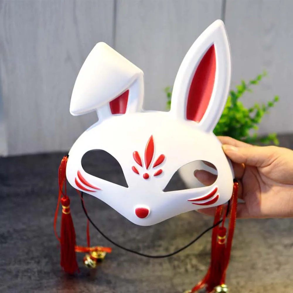 Anime Cosplay Rabbit Full Face Headwear Masquerade Party Cosplay Mask Party Mask Props Rabbit Mask Party Props anime ninja hatake kakashi gloves face mask headband weapon pack cosplay prop anime cosplay costume accessories props halloween