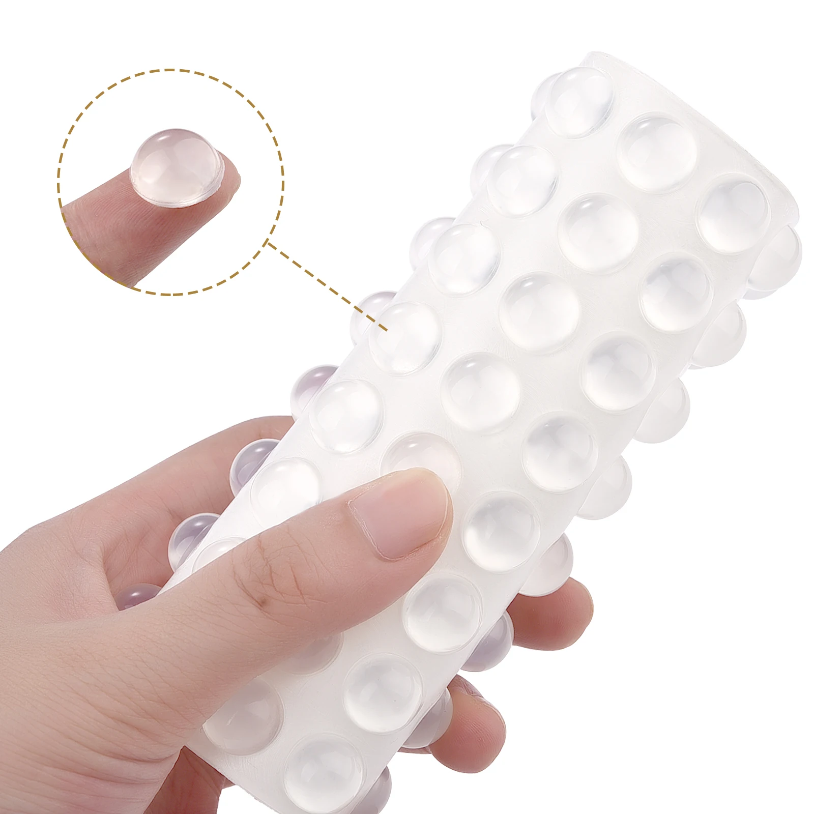 36/64/100pcs Anti-collision Sticker Self-adhesive Silicone Particles Round Bumpers Anti Slip Shock Absorber Foot Pads Damper silicone furniture pads silicone anti slip pads