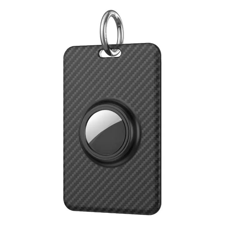 Case For Apple AirTag - Full - Clear Card ID Photo Style Carbon Fiber Holder Anti - Loss Device Protective Cover - Image 4