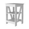 Clio Auxiliary Table Living Room End Table with Two Shelves Home Furniture 2