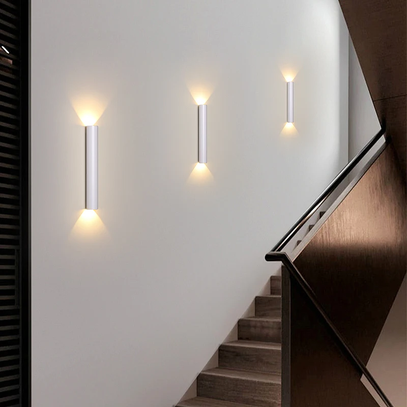 Modern Wall Lamp TV Background Lights Lone Line Up and Down Light Decor Bedroom Bedside Lamp For Corridor Stair Home Indoor 4