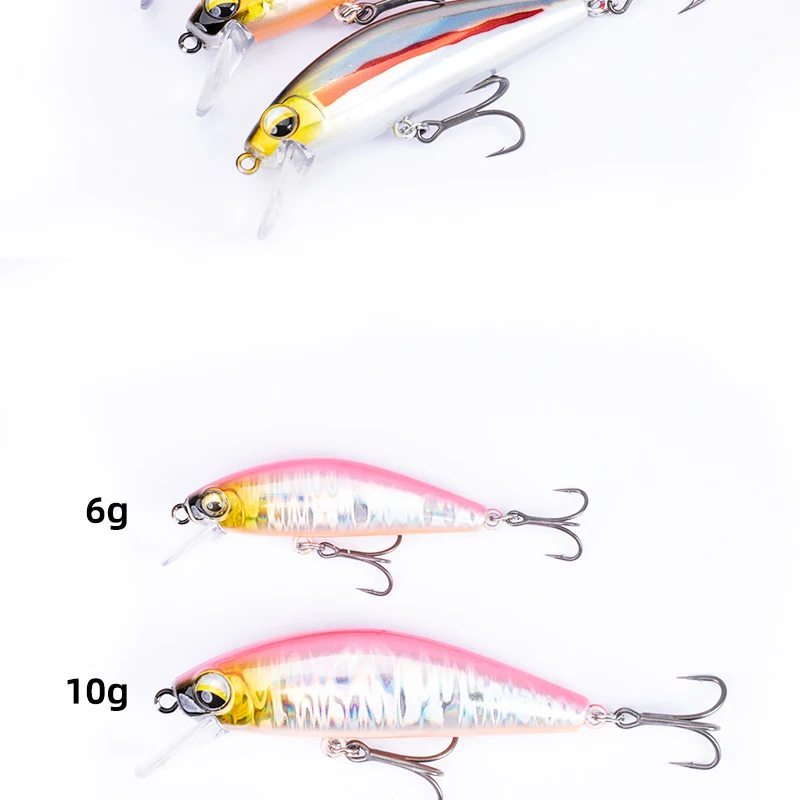 2025 neue Mini Laser Harte Minnow Sinking Köder 6g 10g Wobbler Jerkbait Kurbel Angeln Lockt Haken Bass Pesca frische Salzwasser Tackle – Detail 4