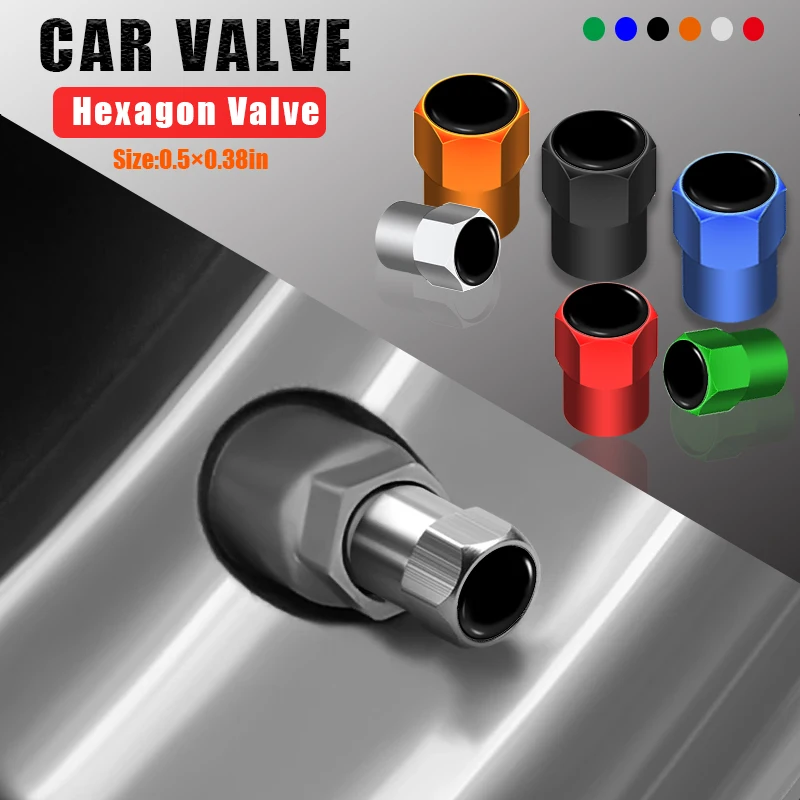 4Pcs Metal Car Tyre Stem Air Valve Caps Universal for Dodge Charger Ram