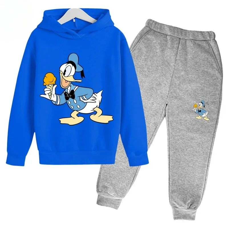 thumbnail image 1 of Nueva sudadera con capucha y pantalones con estampado de Mickey Mouse de Disney para niños de primavera, conjunto de ropa de alta calidad para niñas pequeñas, 1 of 5