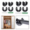 4x Closet Rod Holder Heavy Duty Flange Holder Fitting Bracket Hanging with 4