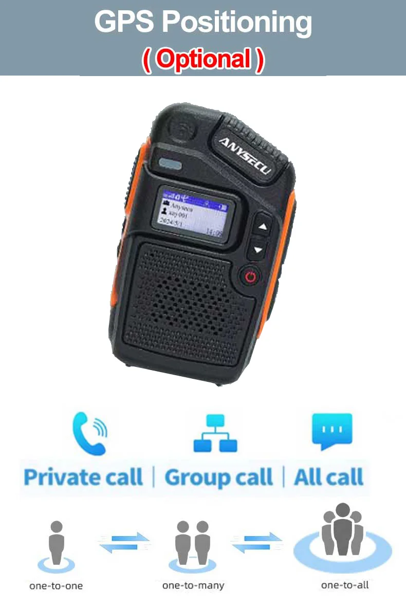 C200 4G Network Radio Real-ptt Long Talk Distance RTOS System Type-C Charging GP