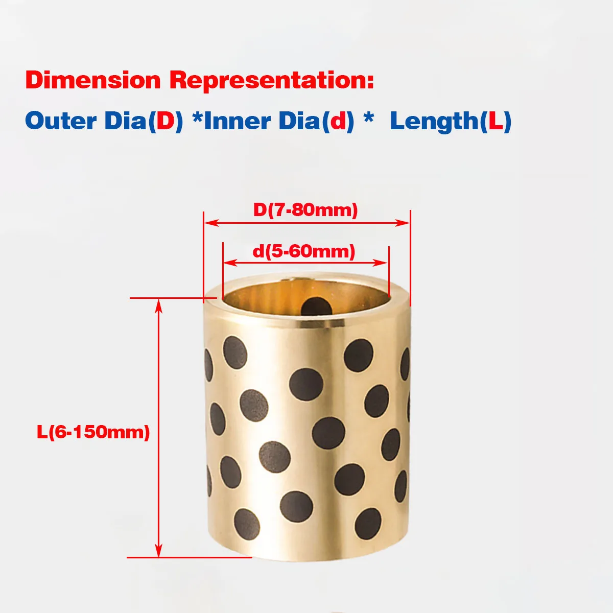 

Brass Solid Lubricated Graphite Copper Sleeve /Oil-Free Bushing /Self-Lubricating Bearing