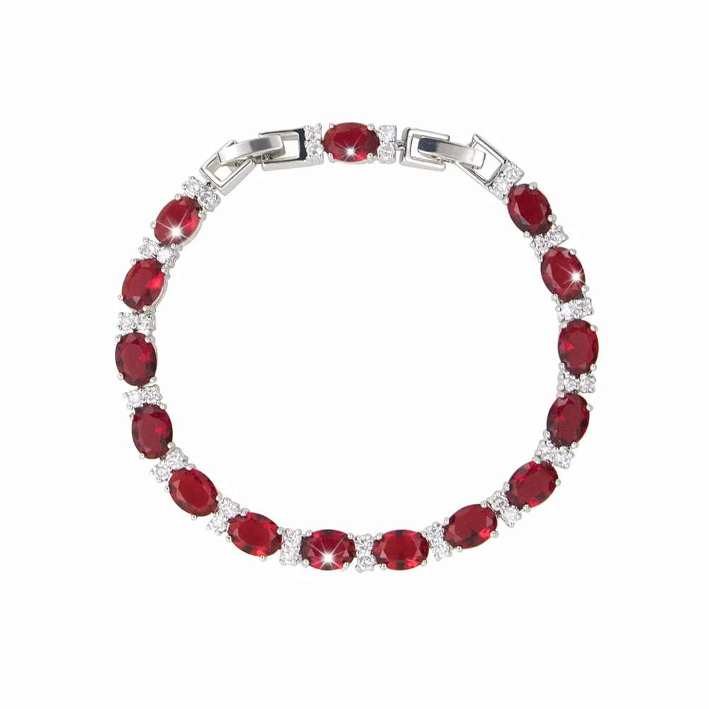

6mm Crystal Rhinestone Set Women's Bracelet Anti Fatigue Wedding Anniversary Party High End Jewelry Gift