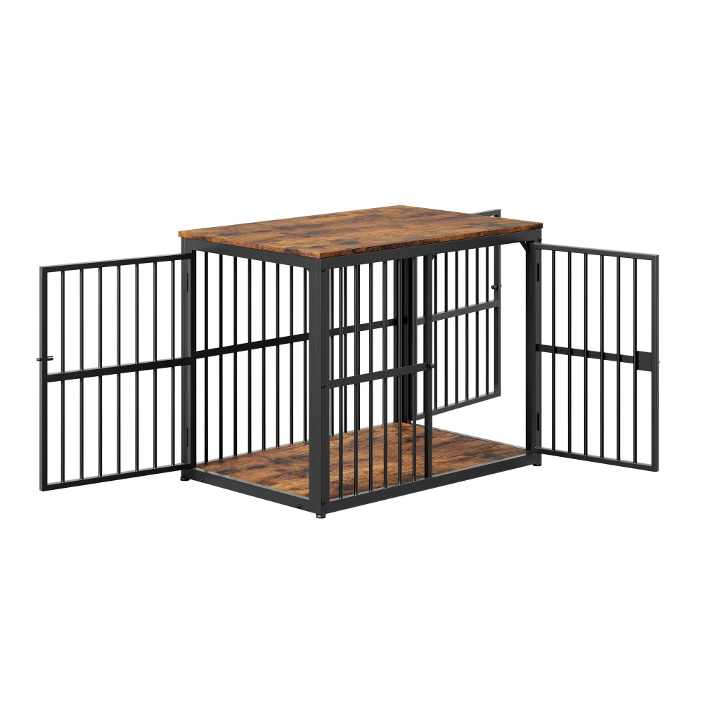 Modularer Hundekäfig als Möbelstück mit wasserdichter Tischplatte, 2-in-1 Beistelltisch/Nachttisch, kombinierbar und stapelbar für mehrere Hunde – Detail 27
