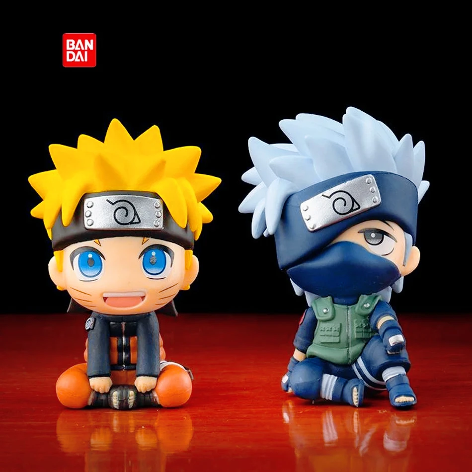Naruto Anime Figure Toys Kakashi Action Figure Q Version Kawaii Sasuke Itachi Figurine Car Decoration Collection Model Toy