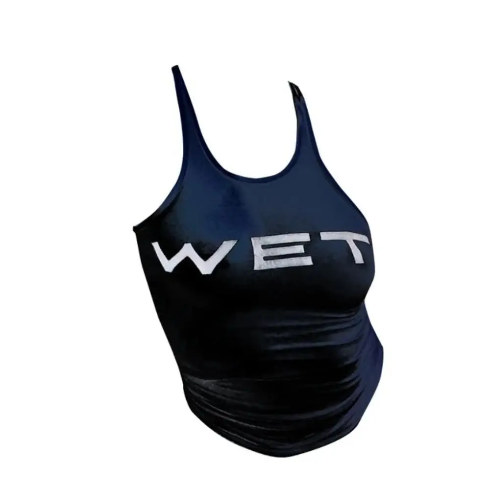 Polyester Sleeveless Tank Top for Women Hip Hop Harajuku Style