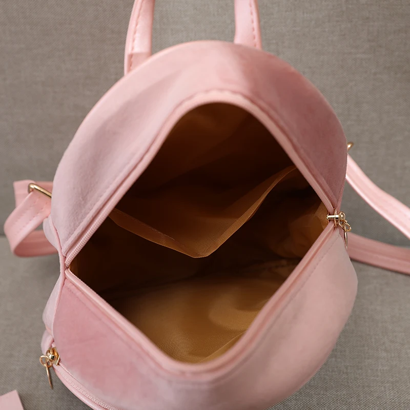 Cute and fashionable mini toddler backpack with versatile plush bow small travel girl backpack suitable for girls 6