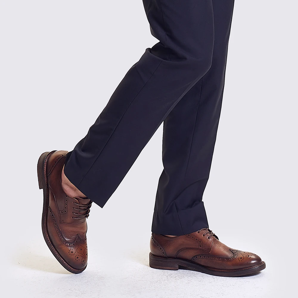 New Trend Full-grain Genuine Leather Soft Comfortable Formal Dress Shoes for Men Business