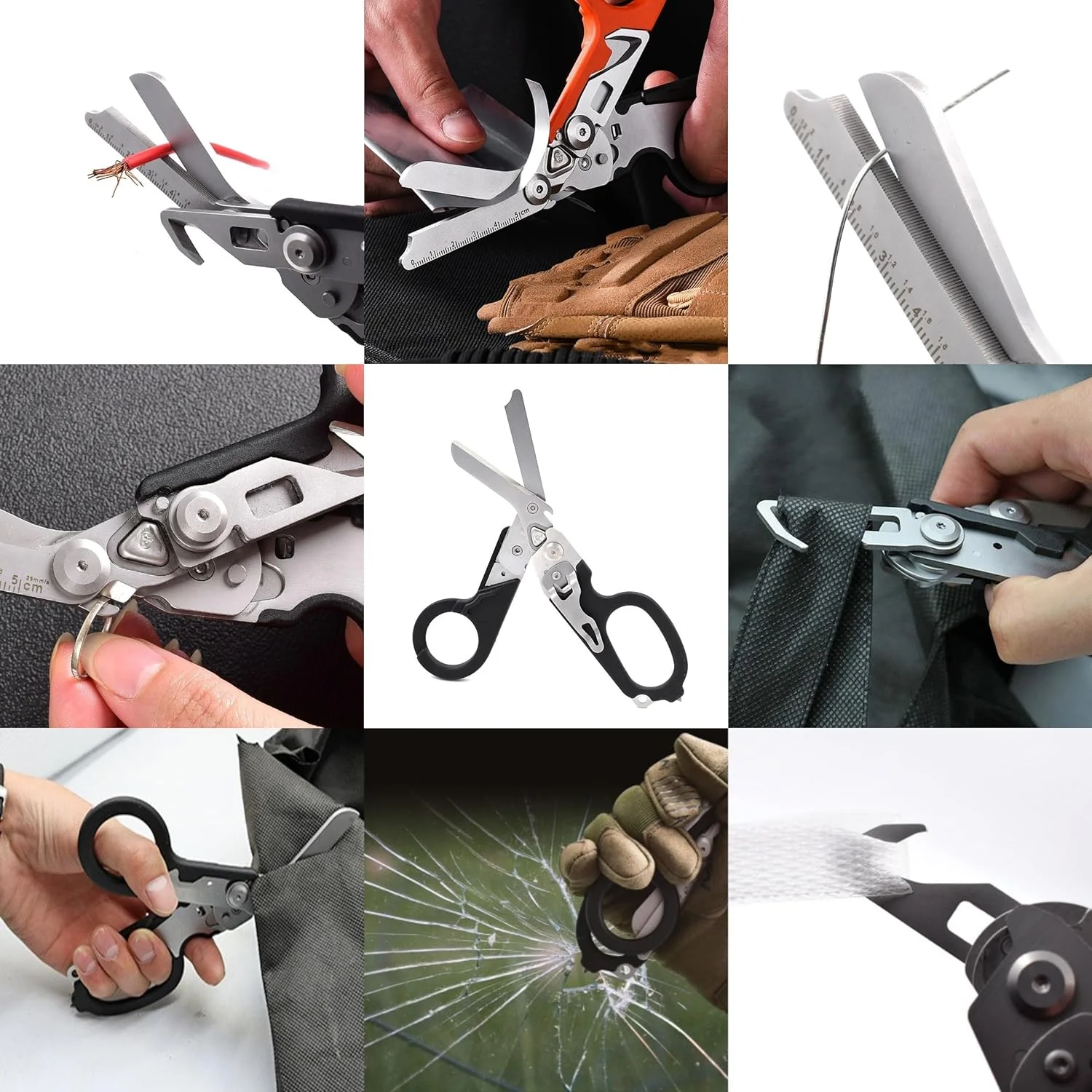 Multi-function Foldable Trauma Shears With Compatible Holster Heavy-Duty Emergency Shears Outdoor Camping Succour Scissors Tools 4