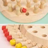 Kids Wooden Memory Match Stick Chess Game Fun Block Board Game Educational Color Cognitive Ability Toy For Children 6