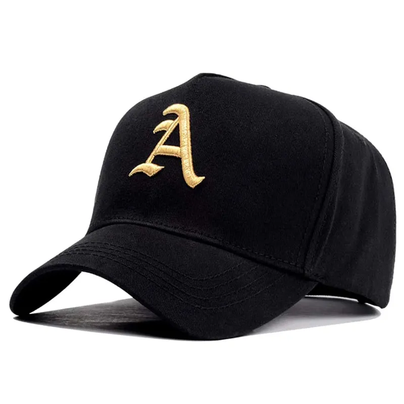  - Summer Men baseball Cap Letter A Embroidery Snapback Hat cotton adjustable Hip Hop Hat Sports Trucker Caps Sun Hats