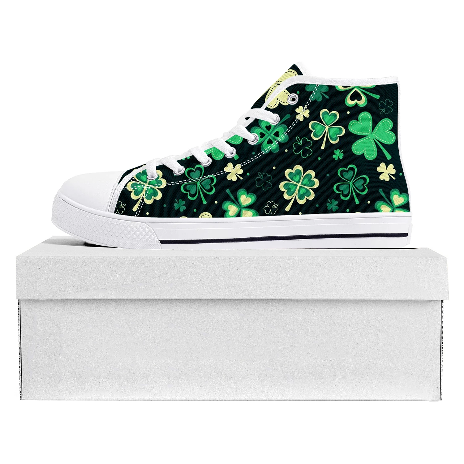 Lucky Shamrock High Top High Quality Sneakers St Patricks Day Mens Womens Teenager Canvas Sneaker Custom Shoe Couple Shoes