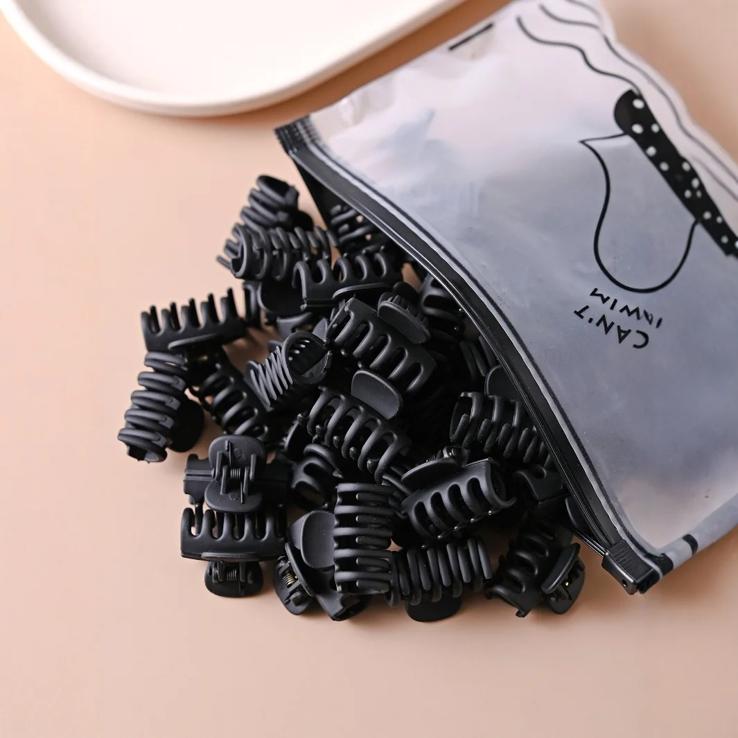 10 stücke Schwarz Matt Shark Haar Klaue Haar Clip Für Frauen Mädchen Einfache Feste Farbe Haar Seite Bang Clip Haarnadel haarspange Kopfbedeckungen