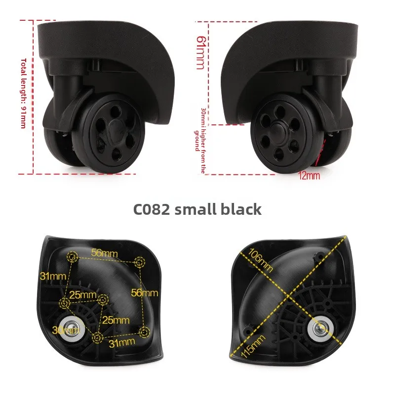 Universal Lage Wheel Replacement for W040 JL093 JL0932 Wheels Travel Suitcase Universal No Brand Registered Trademark