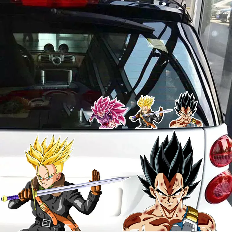 Adesivo Goku Dragon Ball Cabelo DBZ para Carro Moto Capacete Caminhão |  11cm x 8cm